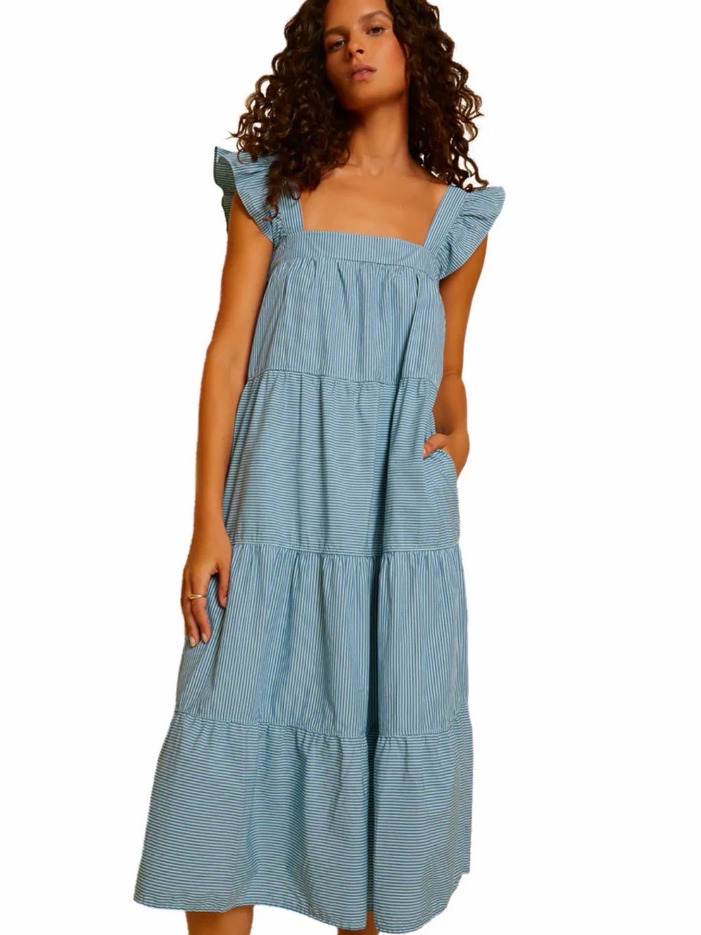 Nation LTD Camille Spritz Midi Cotton Dress